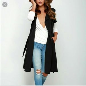 Banana Republic sleeveless trench coat black M